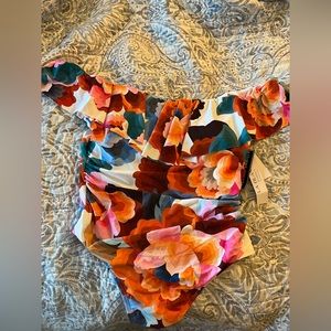 LaBlanca 16w BNWT Floral Rhythm Off Shoulder Swimsuit